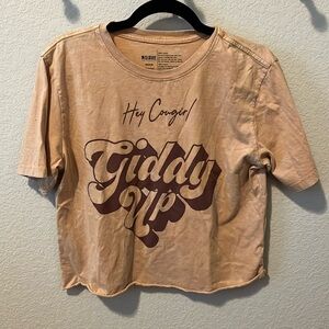 Hey Cowgirl T-Shirt Tan M